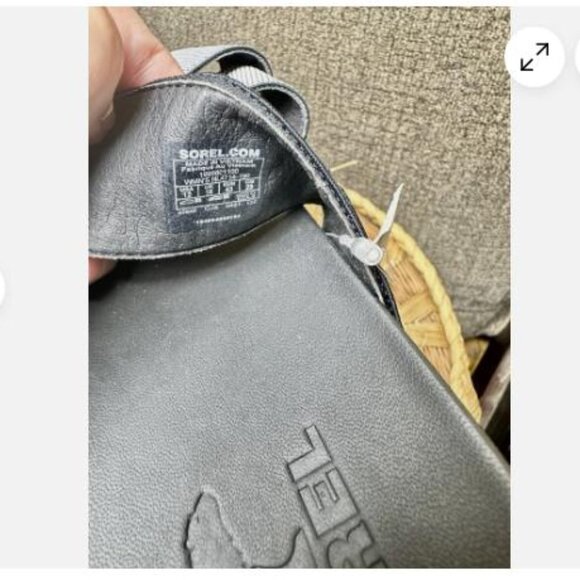 Sorel Roaming Sport Slide Sandals Women's 12 Black White Platform New - Picture 4 of 6